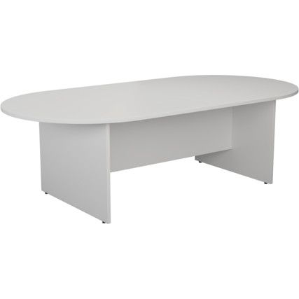 2400mm OVAL MEETING TABLE - WHITE