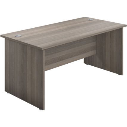 Panel Rectangular Desk, Grey Oak, 1200 x 800mm