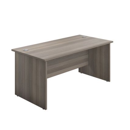 Panel Rectangular Desk, Grey Oak, 1600 x 800mm