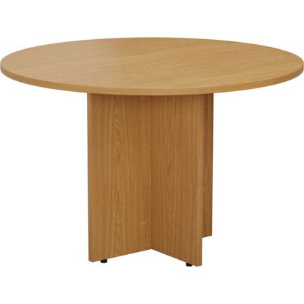 Round Meeting Table, 1100mm, Oak