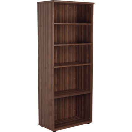 Bookcase, Walnut, 4 Shelves, 2000mm Height