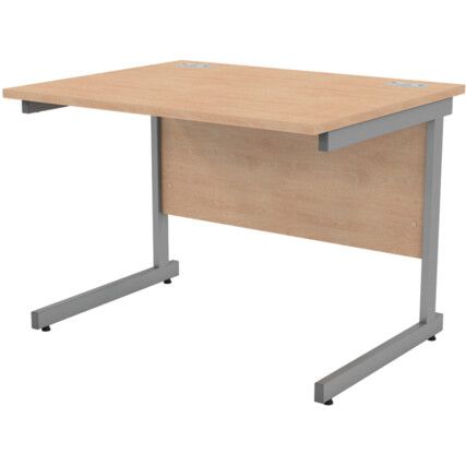 1000mm Rectangular Cantilever Desk Grey/Beech