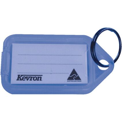Key Tag, Plastic, Blue, 74 x 38mm, Pack of 100