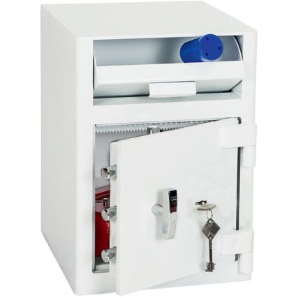 Safe, Keyed Lock, White, Steel, 381 x 340 x 480mm