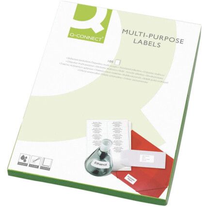 Multipurpose Labels, 139x99mm, 4 Per Sheet, White (Pk-400)