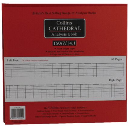 812150/8 CATHEDRAL ANALYSIS BOOK SER150/14.1 RED