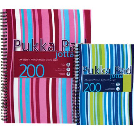 PUKKA A5 PINK/BLUE P/PROP JOTTA PAD 200-PG RULED (PK-3)
