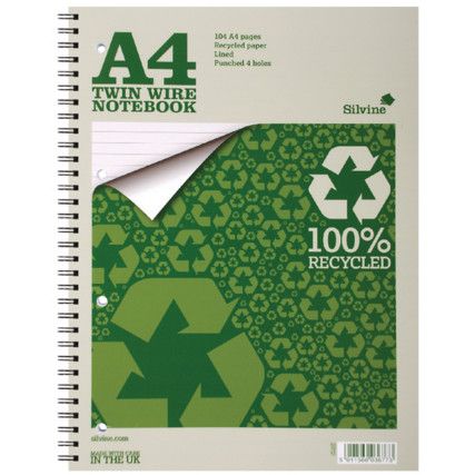 TWRE80 EVERYDAY NOTEBOOK RECY. A4WIRO (PK-12)