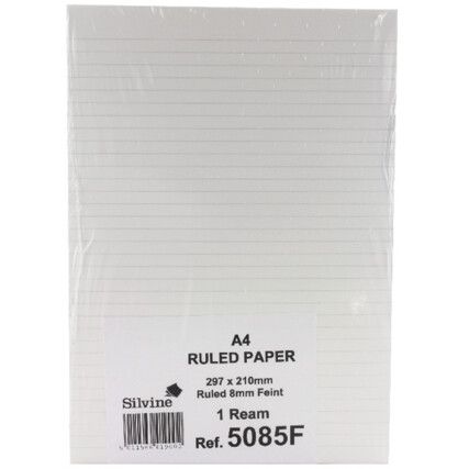 5085FEINT PAPER A4 SINGLE SHEETS FEINT RULED SHEETS (PK-500)