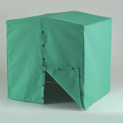 Work Shelter With Welding Canvas Cover 2x2x2m