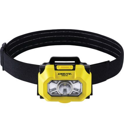Head Torch, CREE LED, Non-Rechargeable, 225lm, 115m Beam Distance, IP67, ATEX Zone 0