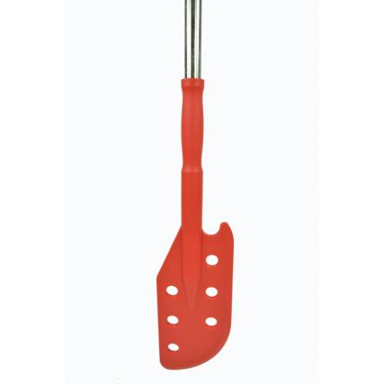 Red Paddle with Stainless Steel Pole & 2 PP Grips