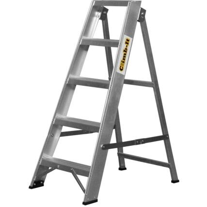 5 x Treads, Aluminium Step Ladder, 1.03m