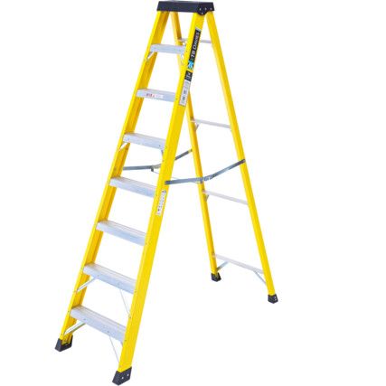 8 x Treads, Glass Fibre Step Ladder, 1.9m