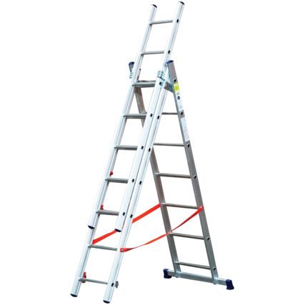 8 x Treads, Aluminium Combination Step Ladder, 2.02m