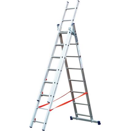 8 x Treads, Aluminium Combination Step Ladder, 2.3m