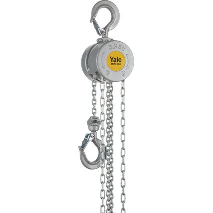 YALEMINI 360, Manual Chain Hoist, 250kg Rated Load, 3m Lift, 3mm Chain