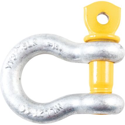 Screw Pin Bow Shackle, 2t SWL, With Certificate