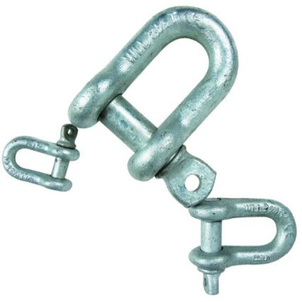 Screw Pin D-Shackle, 1.5t SWL, With Certificate