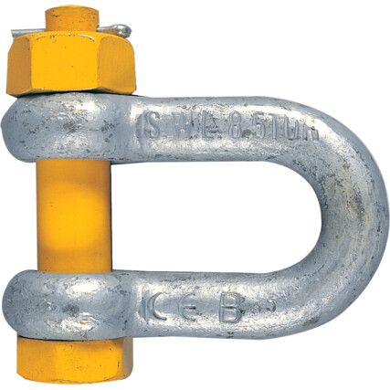 Split Pin D-Shackle, 4.75t SWL, With Certificate