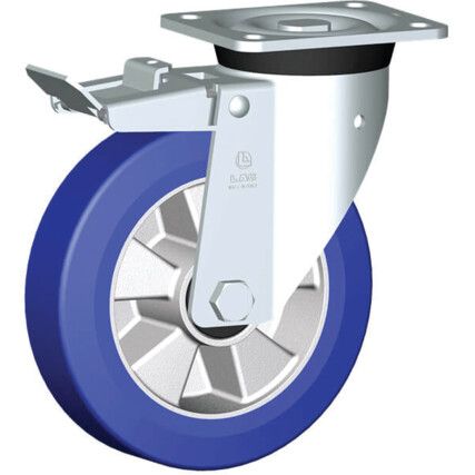 TS Wheel, 200mm X 50mm (140), BB Swivel, P60 Bracket + Brake