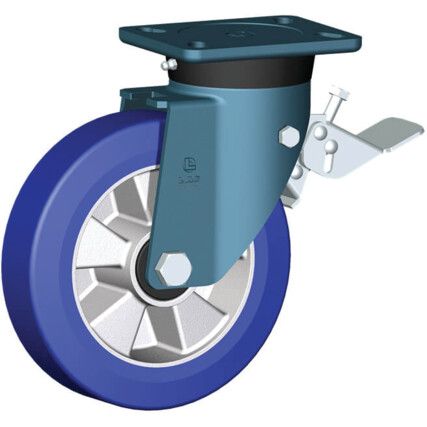 TS Wheel, 200mm X 50mm (140) BB Swivel E70 Bracket + Brake