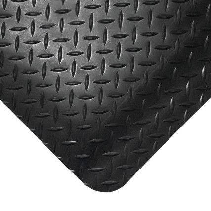 0.9m x Linear Metre Deckplate Black Work Mat