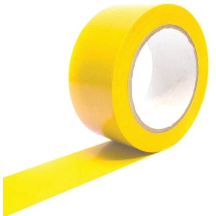 Adhesive Barrier Tape, PVC, Yellow, 50mm x 33m
