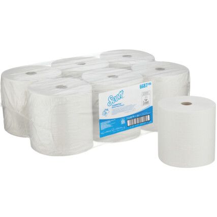 Essential™ Hand Towels, White, Pack Qty 6 Rolls