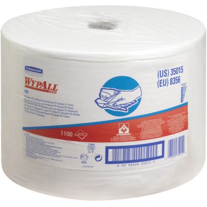 X50 CLOTHS WHITE 1 LARGE ROLLx1100 SHEETS (ROLL-1)