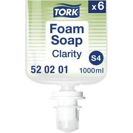 CLARITY HAND WASH.FOAM SOAP,6 X2500 SHOTS