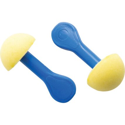 Express, Reusable Ear Plugs, Uncorded, Not Detectable, Pod, 28dB, Yellow, Foam, Pk-100 Pairs