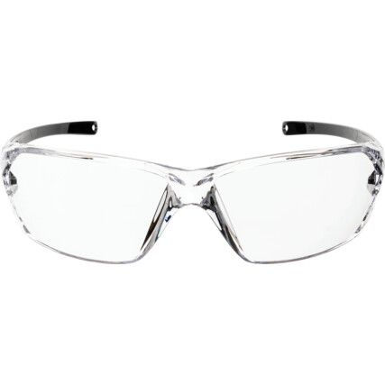 Prism, Safety Glasses, Clear Lens, Wraparound Frame, Clear Frame, Anti-Fog/Scratch-resistant