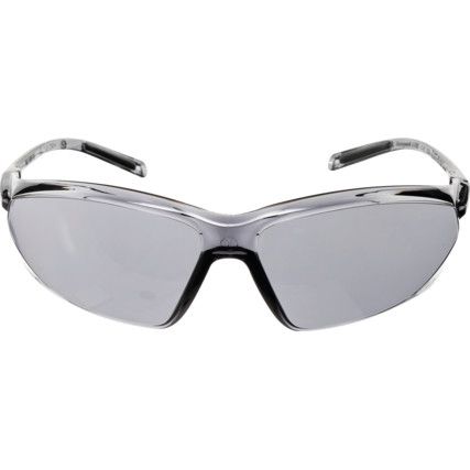 Safety Glasses, Grey Lens, Half-Frame, Black Frame, Impact-resistant/Scratch-resistant