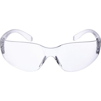 Safety Glasses, Clear Lens, Half-Frame, Clear Frame, Impact-resistant/Scratch-resistant