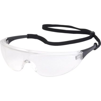 Millenia, Safety Glasses, Clear Lens, Half-Frame, Black Frame, Anti-Fog/High Temperature Resistant/Impact-resistant/Scratch-resistant/UV-resistant