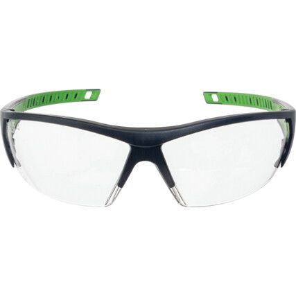 9194-175 I-Works Clear Lens/Green Frame Safety Spectacles