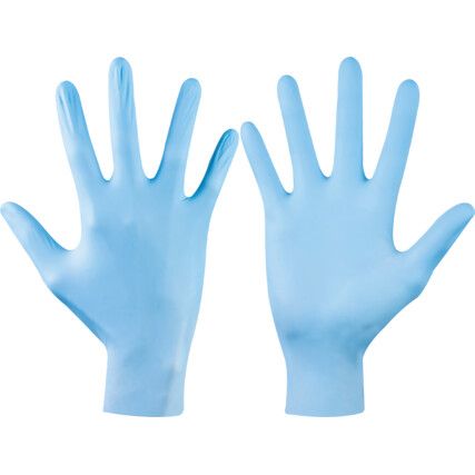 92-200 VersaTouch Disposable Gloves, Blue, Nitrile, 2.8mil Thickness, Powder Free, Size 7, Pack of 100