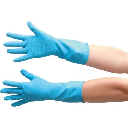 Supertouch 13311 Disposable Gloves, Blue, Latex, Powder Free, Size S, 1 Pair