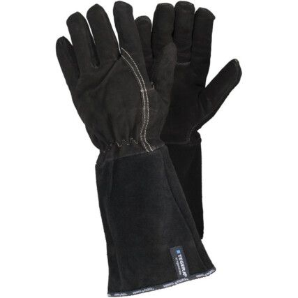 134 Tegera, Welding Gloves, Black, Leather, 260mm, Size 10