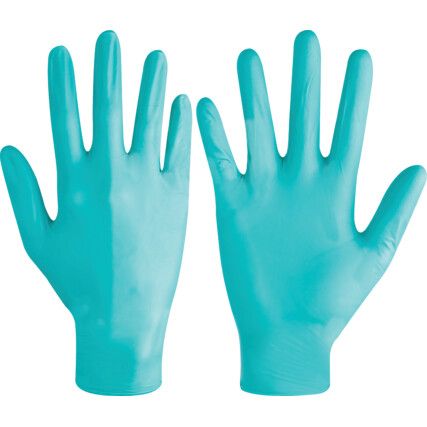 TL84 Disposable Gloves, Green, Nitrile, 4.7mil Thickness, Powder Free, Size L, Pack of 100