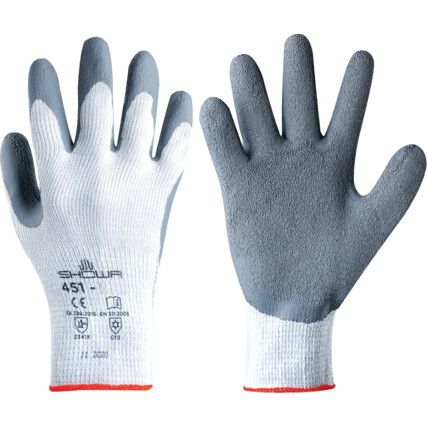 451 Thermo, Cold Resistant Gloves, Grey, Acrylic Liner, Latex Coating, Size 8