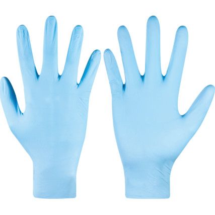 Utah Disposable Gloves, Blue, Nitrile, 4mil Thickness, Powder Free, Size 8, Pack of 100