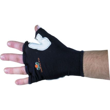 502-10, Impact Gloves, Black, Nylon, Leather Coating, EN388: 2003, 1, 2, 4, 4, Size 10