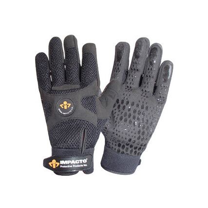 BG408, Anti Vibration Gloves, Black/Blue, Leather, Mesh Coating, EN388: 2003, 1, 2, 2, 1, Size XL