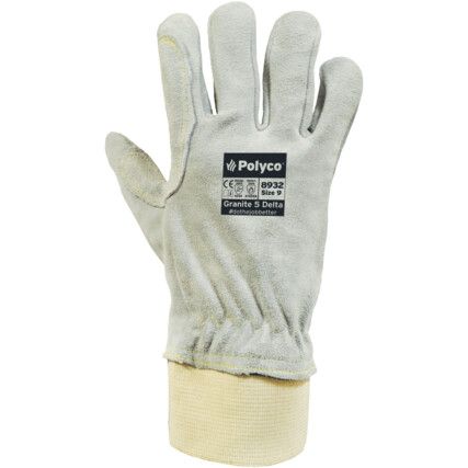 Granite 5 Delta, Cut Resistant Gloves, Grey, EN388: 2016, 4, X, 4, 4, E, Leather, Fully Coated, Kevlar®, Size 10