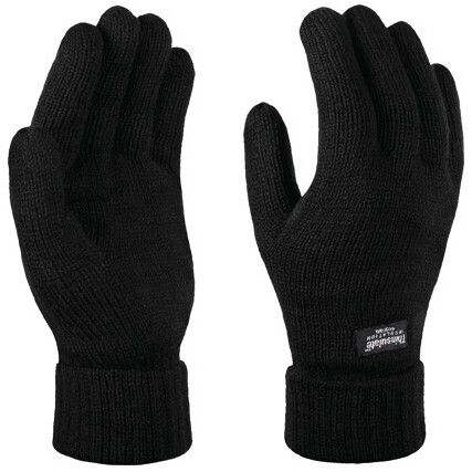 TRG207, General Handling Gloves, Black, Uncoated, Thinsulate™ Liner, One Size
