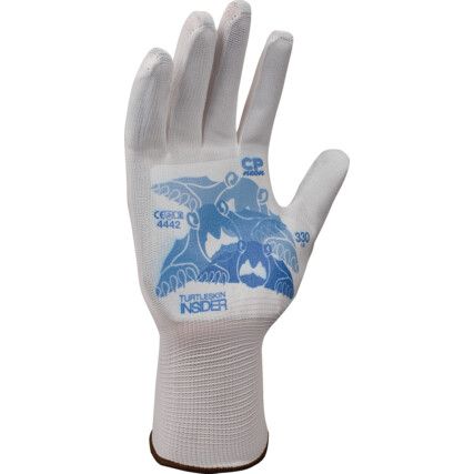 330 CP Neon Insider, Puncture Resistant Gloves, Blue/White, TurtleSkin Protective Fabric®, Uncoated, EN388: 2003,: 2003, 4, 4, 4, 2, Size S