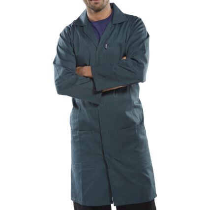 Warehouse Coat, Reusable, Men, Spruce Green, Cotton/Polyester, Size 44