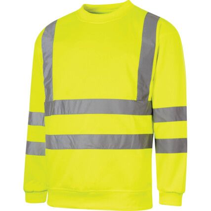 Hi-Vis Sweatshirt, EN20471 Yellow, Large